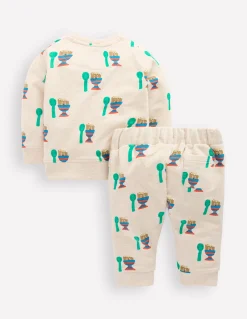 Boden Barboteuses & Ensembles-Ensemble avec sweat Œuf à la coque avoine chiné