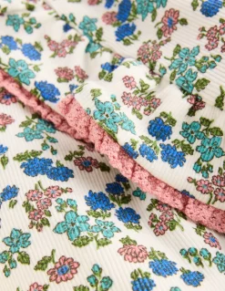 Boden Tops & T-Shirts|Robes-Ensemble avec tunique côtelée Motif floral ivoire doux