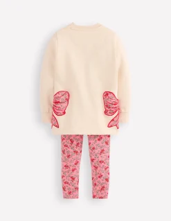 Boden Tops & T-Shirts|Robes-Ensemble avec tunique-sweat fun Nœuds avoine chiné