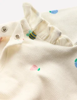 Boden Ensembles Assortis-Ensemble en jersey côtelé Motifs printaniers ivoire doux