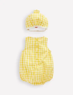 Boden Barboteuses & Ensembles-Ensemble fantaisie de Pâques Poussin vichy jaune ananas