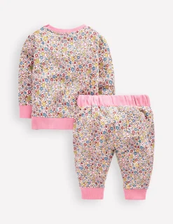 Boden Barboteuses & Ensembles|Ensembles Assortis-Ensemble sweat à appliqué Imprimé petites fleurs vintage multi