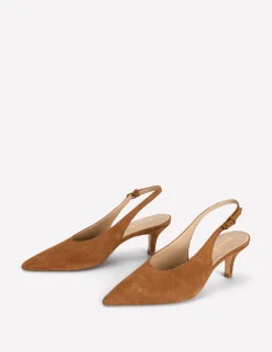 Boden Tenues De Travail|Chaussures À Talons-Escarpins couvrants à bride arrière Fauve