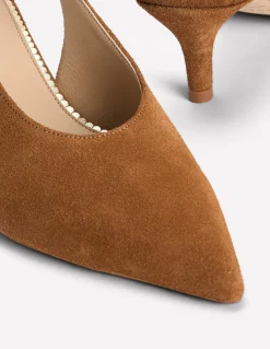 Boden Tenues De Travail|Chaussures À Talons-Escarpins couvrants à bride arrière Fauve