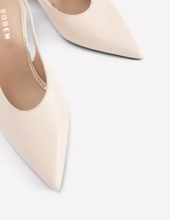 Boden Tenues De Travail|Chaussures À Talons-Escarpins couvrants à bride arrière Écru