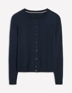 Boden Tenues De Travail|Pulls & Gilets-Gilet col rond Emilia en coton Bleu Marine