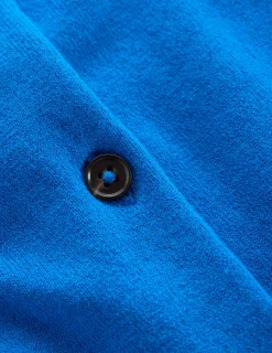 Boden Tenues De Travail|Pulls & Gilets-Gilet col rond Emilia en coton Bleu Martin-pêcheur