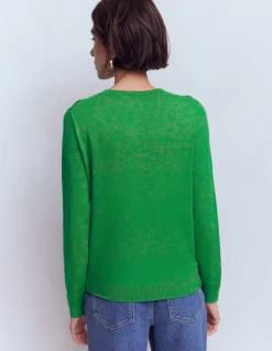 Boden Tenues De Travail|Pulls & Gilets-Gilet col rond Emilia en coton Émeraude Intense