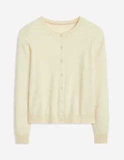 Boden Tenues De Travail|Pulls & Gilets-Gilet col rond Emilia en coton Ivoire chaud