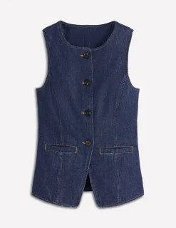 Boden Manteaux & Vestes-Gilet de costume en jean Denim indigo