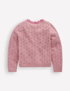 Boden Pulls & Gilets-Gilet festonné pour tous les jours Rose vintage