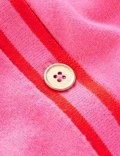 Boden Tenues De Travail|Pulls & Gilets-Gilet Liz en maille à col Punch rose