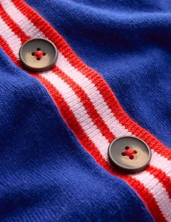 Boden Pulls & Gilets-Gilet long à col V Bleu vif