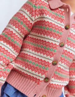 Boden Pulls & Gilets-Gilet motif jacquard à col Rose vintage