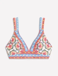 Boden Bikinis|Maillots De Bain-Haut de bikini Arles Rose, motif Ornamental Trellis