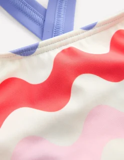 Boden Maillots & Tenues De Plage-Haut de bikini croisé dans le dos Vague multi