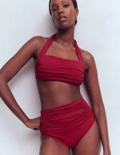 Boden Bikinis|Maillots De Bain-Haut de bikini froncé Kythira Rouge Mérida