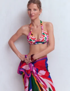 Boden Bikinis|Maillots De Bain-Haut de bikini Minori dos-nu à nœud Multi, motif Leafy Cascade