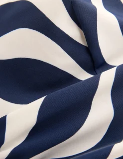 Boden Bikinis|Maillots De Bain-Haut de bikini Mykonos à encolure V échancrée Bleu marine, vague rythmique