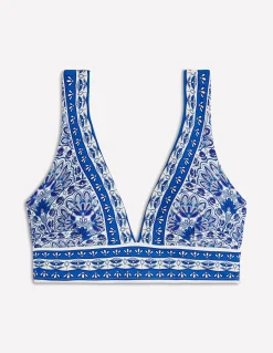 Boden Bikinis|Maillots De Bain-Haut de bikini Porto Bleu, motif Elaborate Terrace