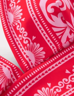Boden Maillots De Bain|Bikinis-Haut de bikini Porto Rouge, motif Ornamental Garden
