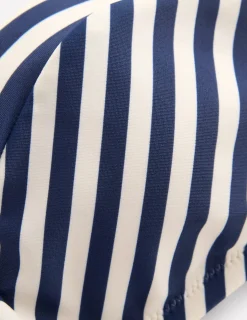 Boden Bikinis|Maillots De Bain-Haut de bikini épuré à encolure en cœur Bleu marine, rayé ivoire