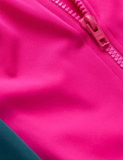 Boden Maillots De Bain-Haut de plage à manches raglan et protection solaire Colourblock rose