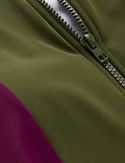 Boden Maillots De Bain-Haut de plage à manches raglan et protection solaire Colourblock kaki