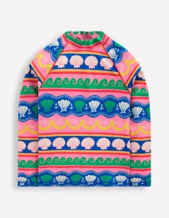 Boden Maillots & Tenues De Plage|Ensembles Assortis-Haut de plage à motif et protection solaire Rayé coquillage multi