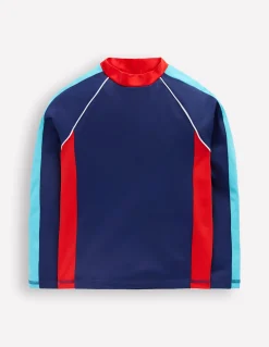 Boden Maillots & Tenues De Plage-Haut de plage colourblock avec protection solaire Bleu mazarine