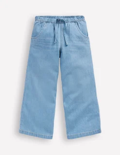 Boden Pantalons-Jean à cordon de serrage Denim délavage clair