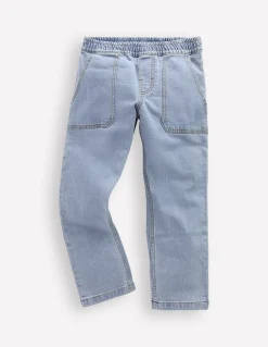 Boden Pantalons-Jean à enfiler Bleu Clair Délavé