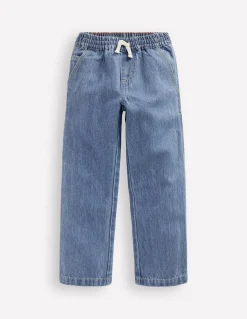 Boden Pantalons-Jean à enfiler style charpentier Bleu Clair Délavé