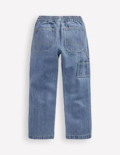 Boden Pantalons-Jean à enfiler style charpentier Bleu Clair Délavé