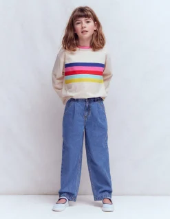 Boden Pantalons-Jean à plis Denim vintage moyen