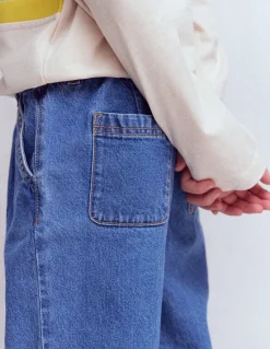 Boden Pantalons-Jean à plis Denim vintage moyen