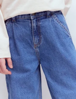 Boden Pantalons-Jean à plis Denim vintage moyen