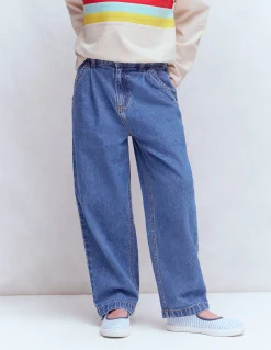 Boden Pantalons-Jean à plis Denim vintage moyen