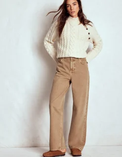 Boden Jeans|Pantalons-Jean ample Tabac