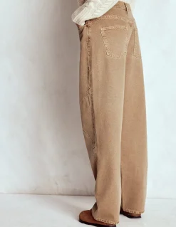 Boden Jeans|Pantalons-Jean ample Tabac