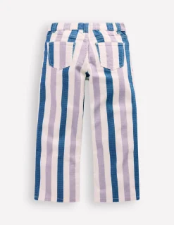 Boden Pantalons-Jean décontracté Rayé violet/bleu marine
