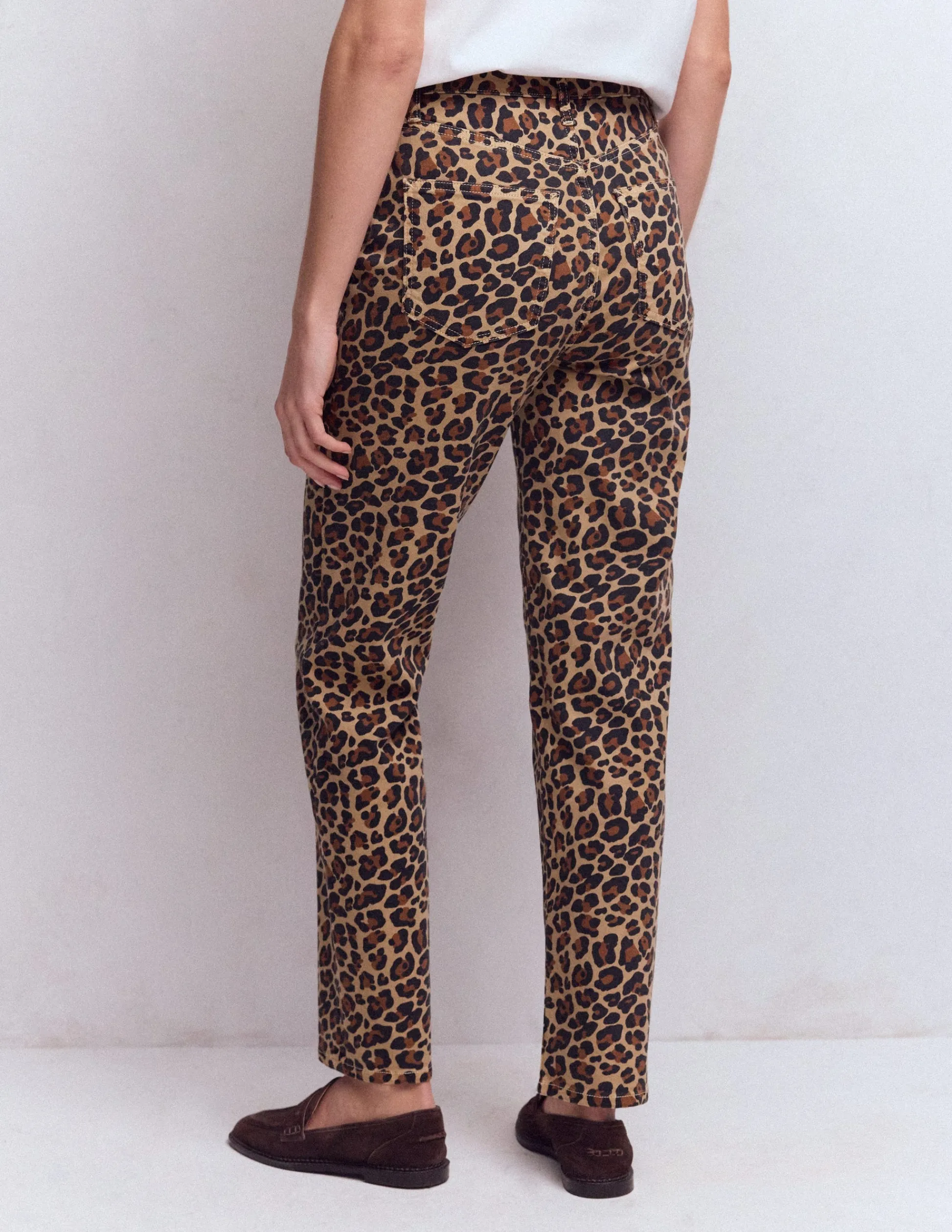 Boden Jeans|Pantalons-Jean droit à taille haute Imprimé Animal