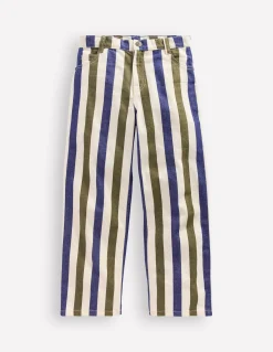 Boden Pantalons|Ensembles Assortis-Jean droit décontracté Bleu connecté et mousse hivernale