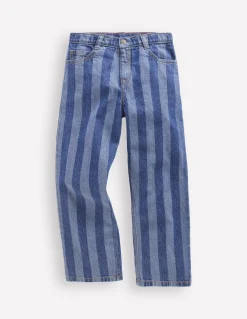 Boden Pantalons-Jean droit décontracté Rayé ombre