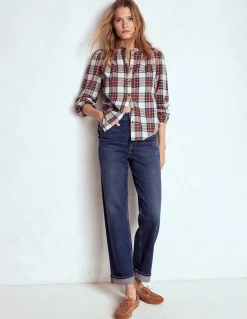 Boden Jeans|Pantalons-Jean droit taille à mi-haute Brut Vintage