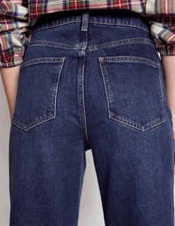 Boden Jeans|Pantalons-Jean droit taille à mi-haute Brut Vintage
