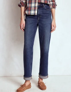 Boden Jeans|Pantalons-Jean droit taille à mi-haute Brut Vintage