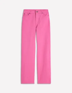 Boden Jeans|Pantalons-Jean droit taille haute Rose vif