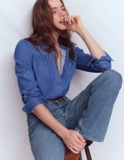 Boden Jeans|Pantalons-Jean droit taille haute Beatnik Red