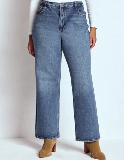 Boden Jeans|Pantalons-Jean droit taille haute Beatnik Red